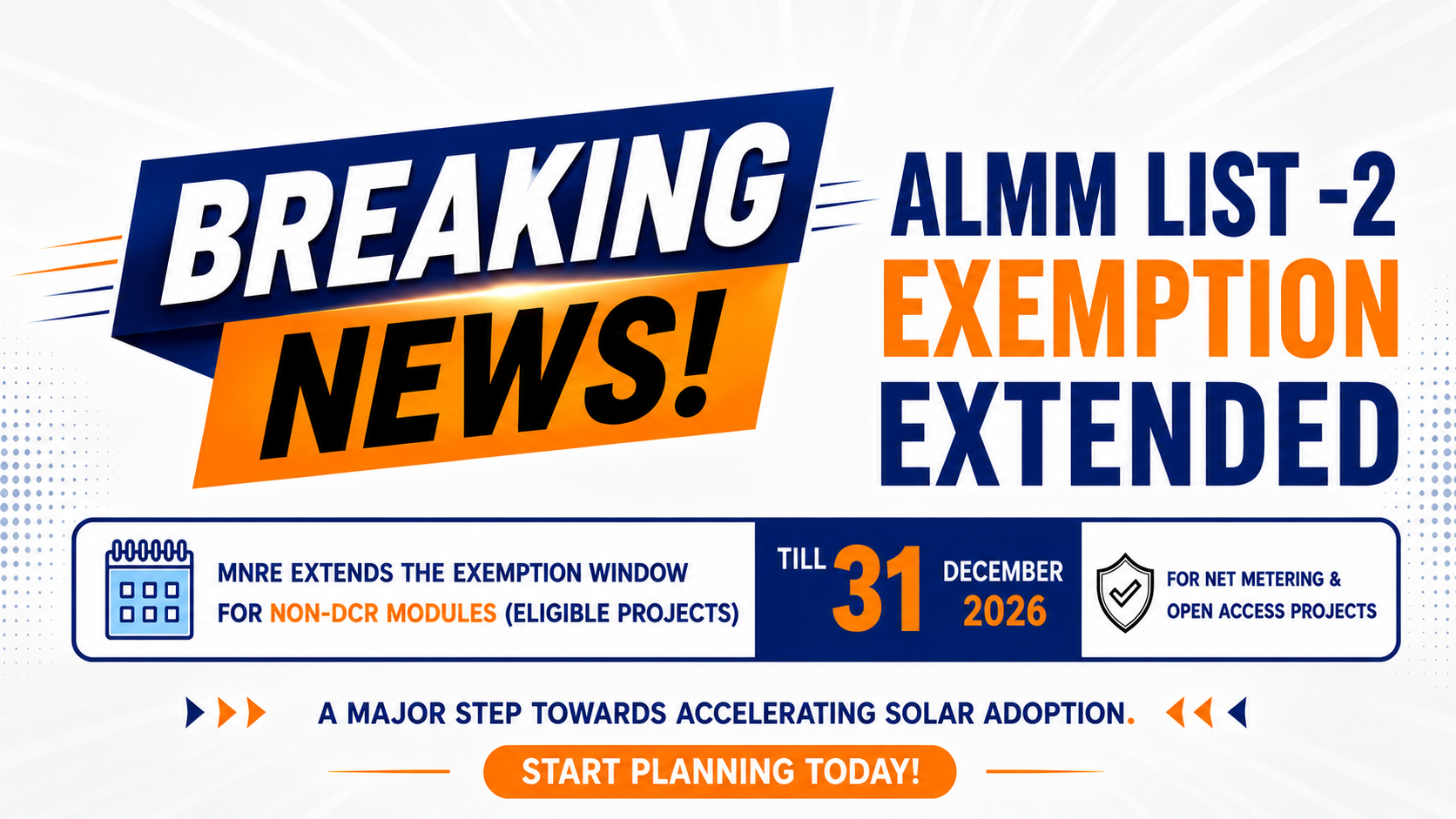 ALMM List-II Extended Till 31 December 2026: A Complete Guide for Solar EPC Companies & C&I Project Owners